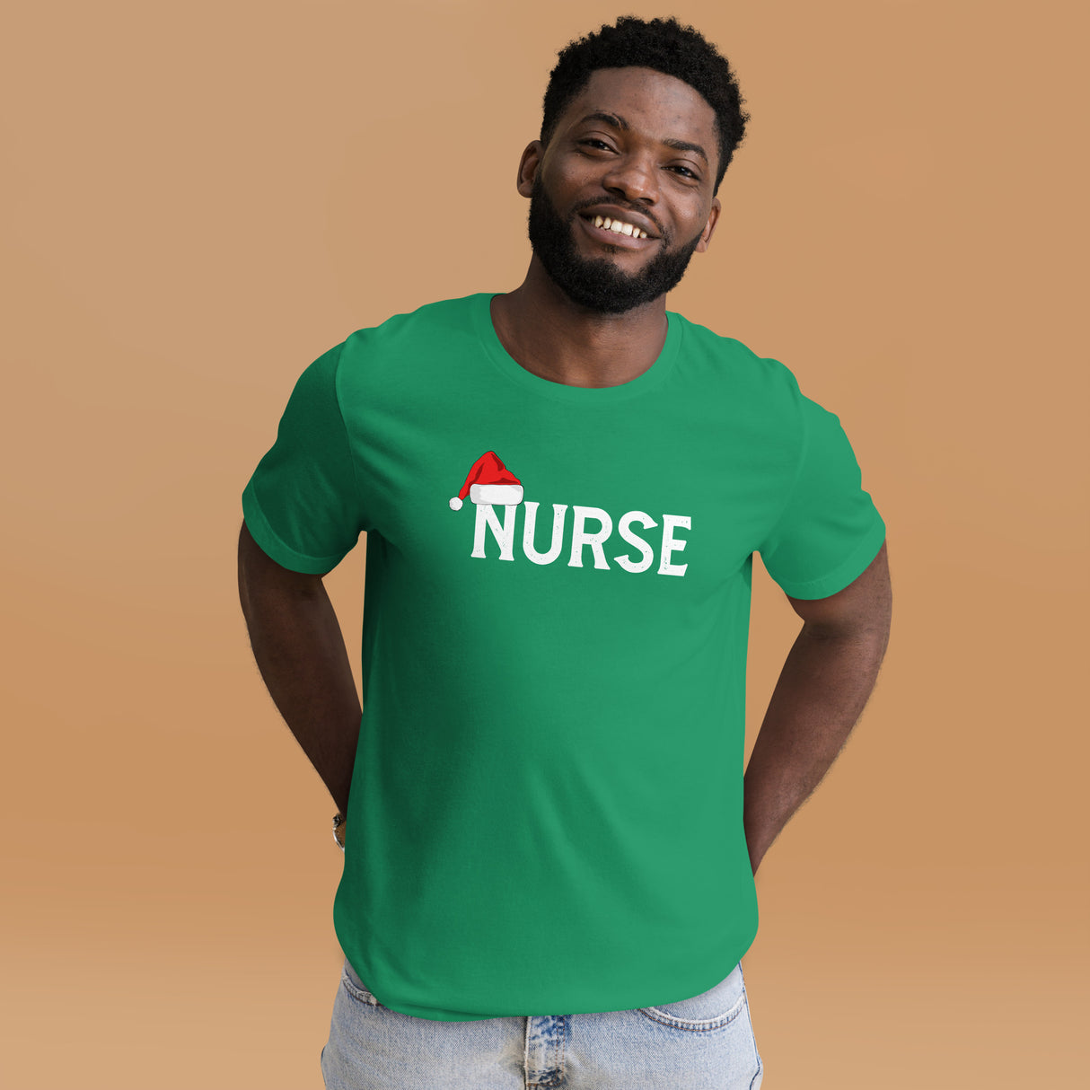 Nurse With Santa Hat Men's Shirt