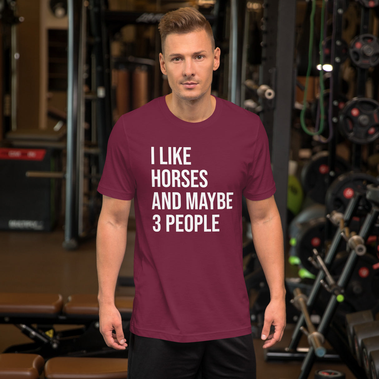 I Like Horses and Maybe 3 People Men's Shirt