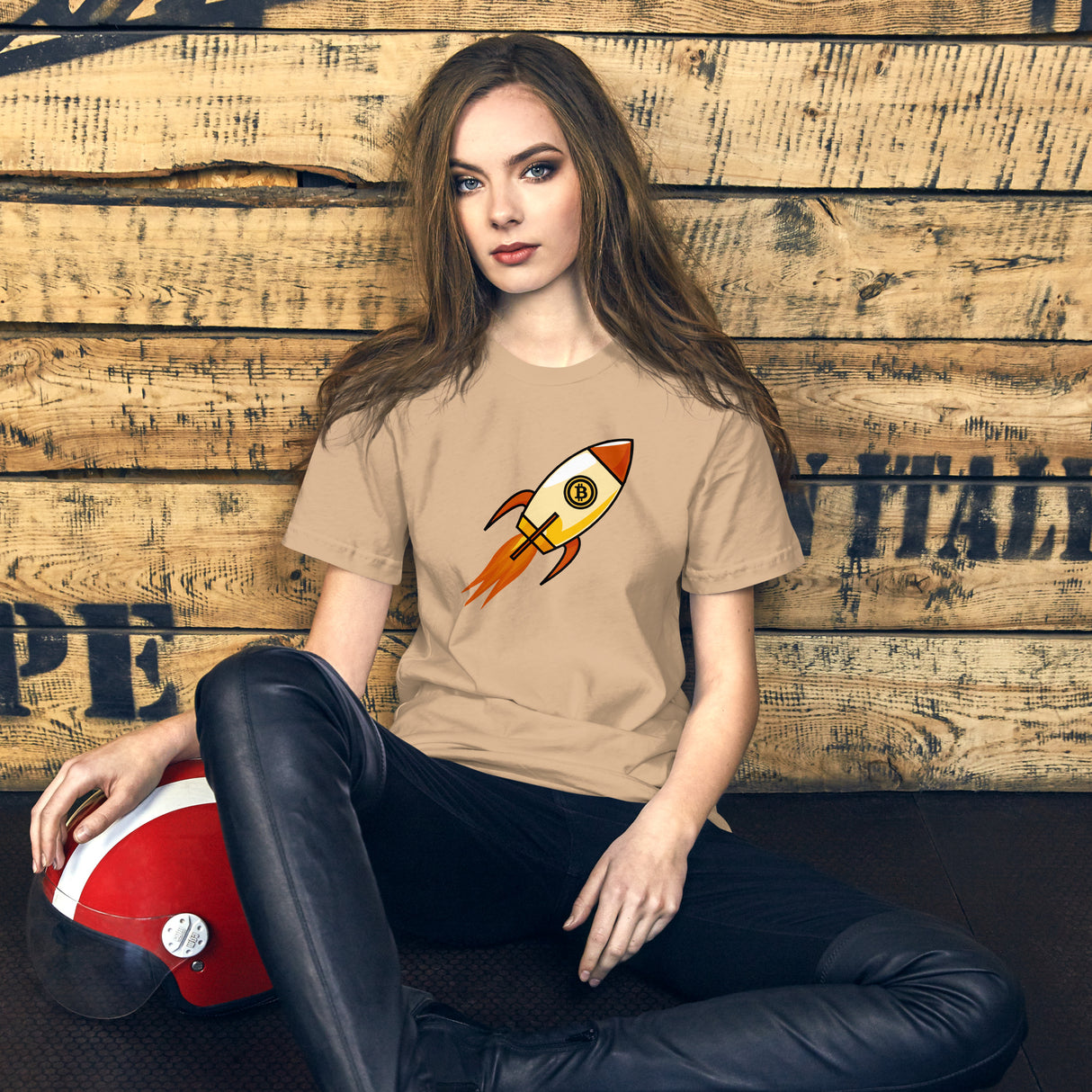 Bitcoin Rocket Women's Shirt