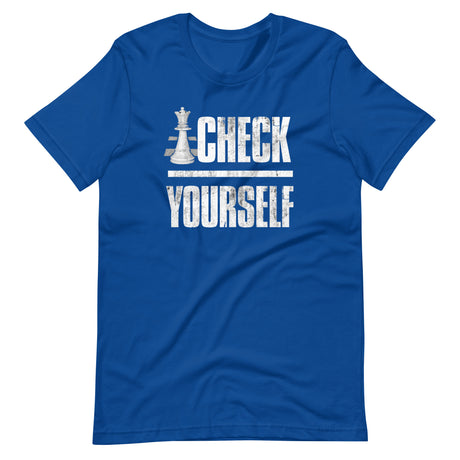 Check Yourself Blue Chess Shirt
