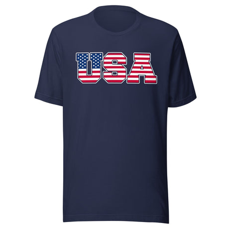 USA American Flag Lettering Shirt