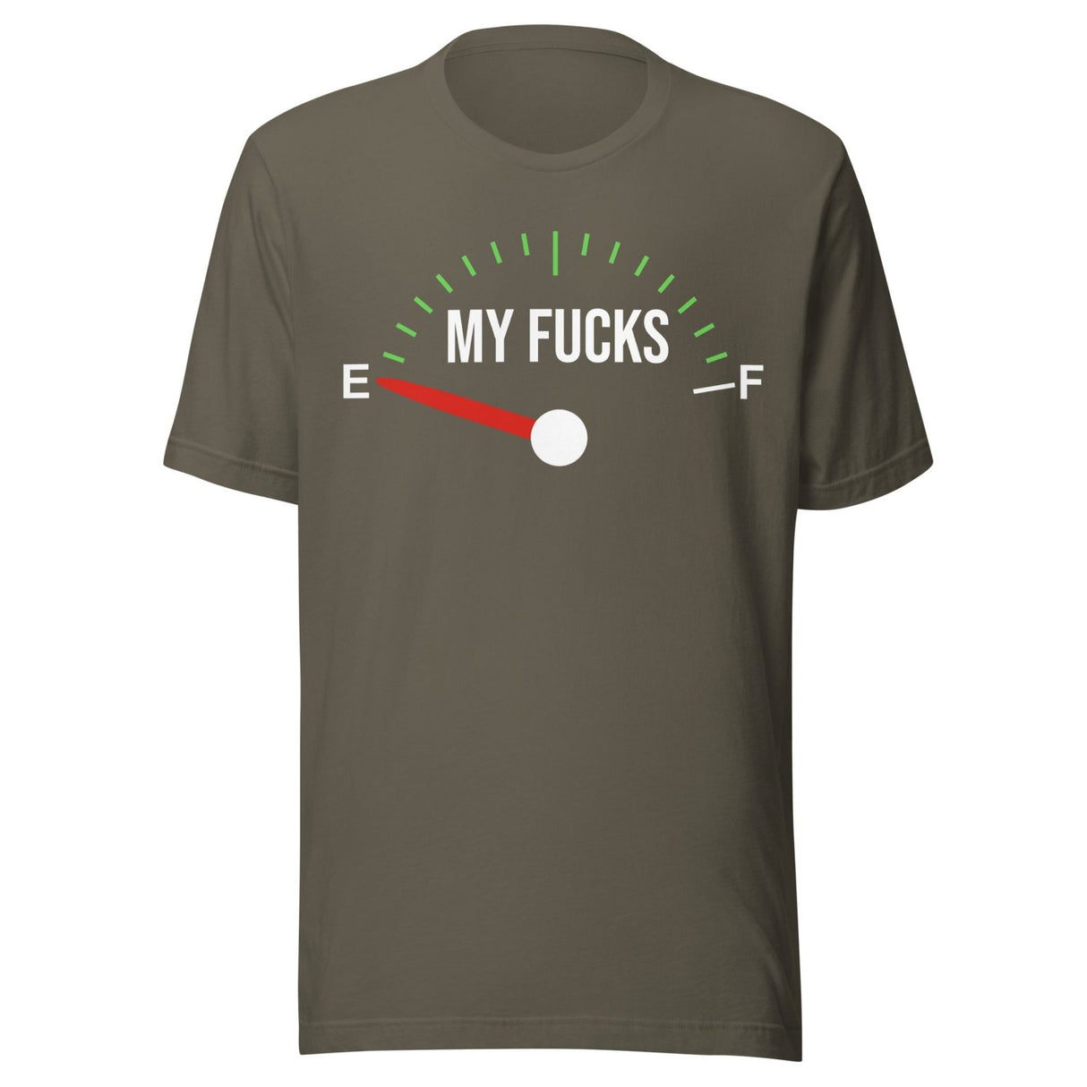 Zero Fucks Given Fuel Gauge Shirt