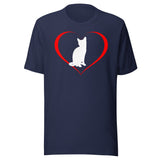 Cat in Heart Shirt