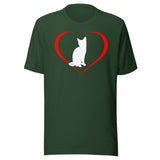 Cat in Heart Shirt