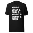 Chess Pieces By Name Shirt