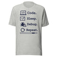 Code. Sleep. Debug. Repeat. Shirt
