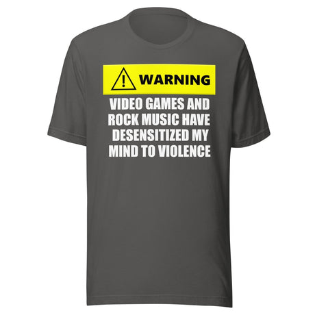 Desensitized by Video Games and Rock Music Shirt