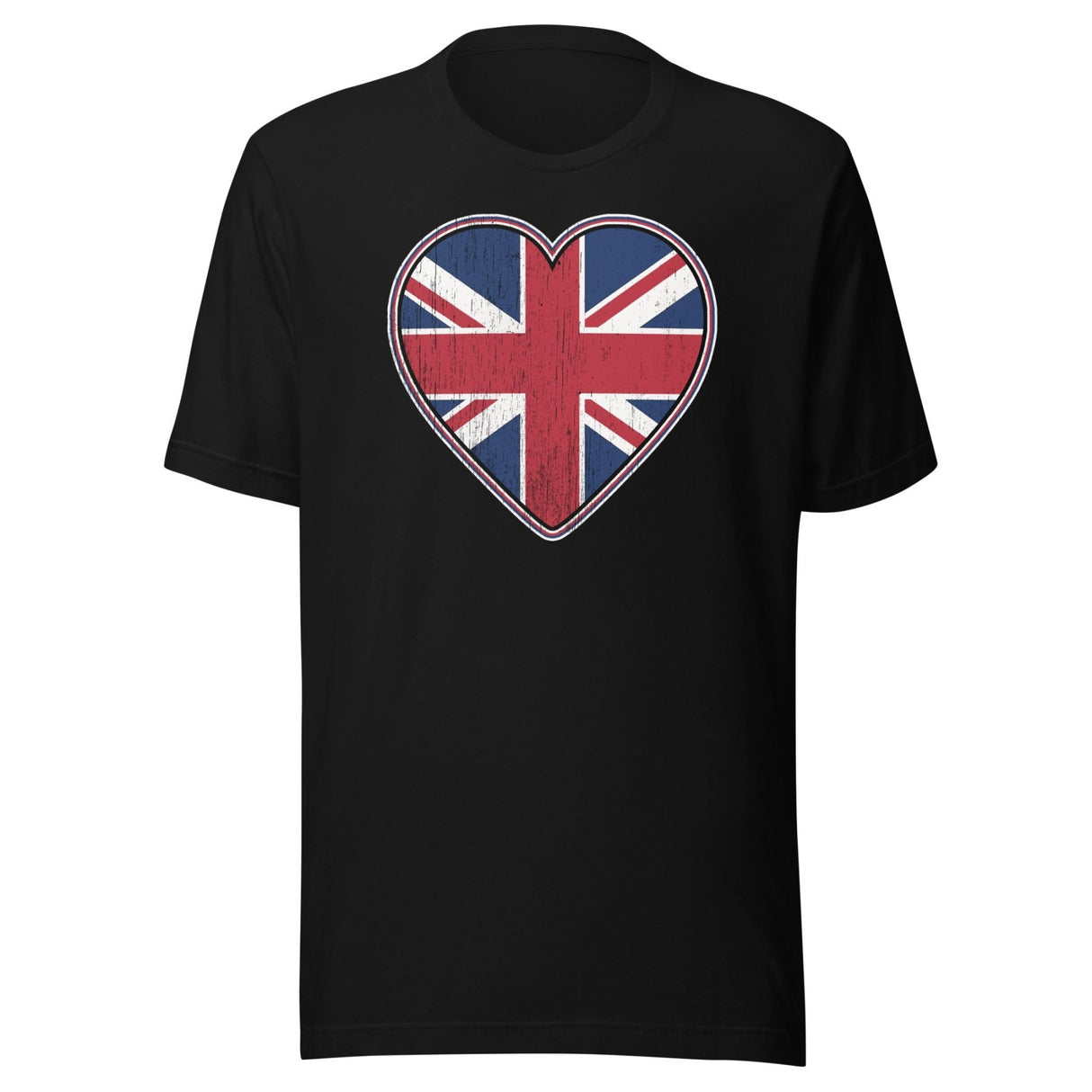 Distressed UK Flag Heart Shirt