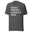 Dogs Horses Whiskey And Guns Shirt