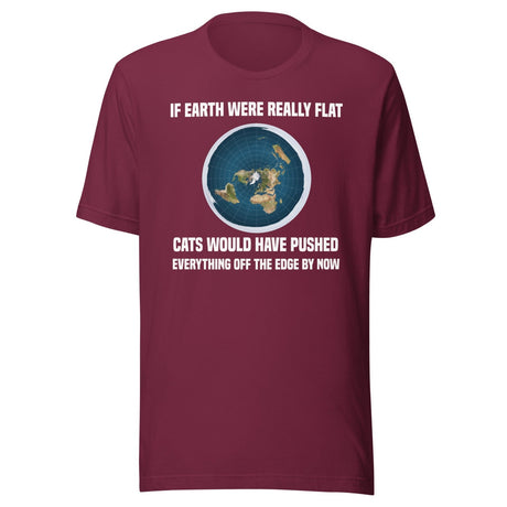 Flat Earth Cats Pushed Everything Off The Edge Shirt
