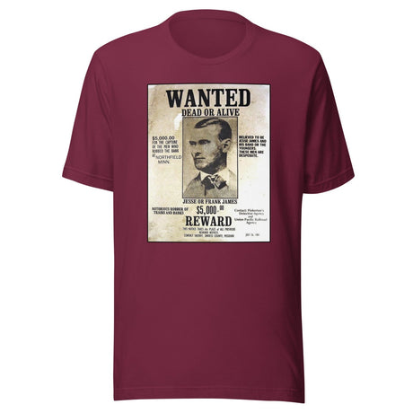 Frank and Jesse James Wanted Shirt