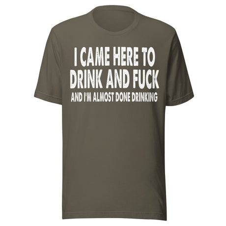 I Came Here To Drink And Fuck Shirt