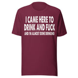 I Came Here To Drink And Fuck Shirt