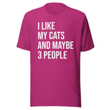 I Like My Cats and Maybe 3 People Shirt