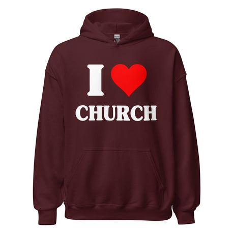 I Love Church Hoodie