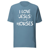 I Love Jesus And Horses Shirt