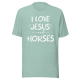 I Love Jesus And Horses Shirt