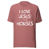 I Love Jesus And Horses Shirt