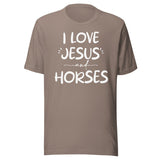 I Love Jesus And Horses Shirt