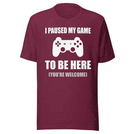 I Paused My Game To Be Here You're Welcome Shirt