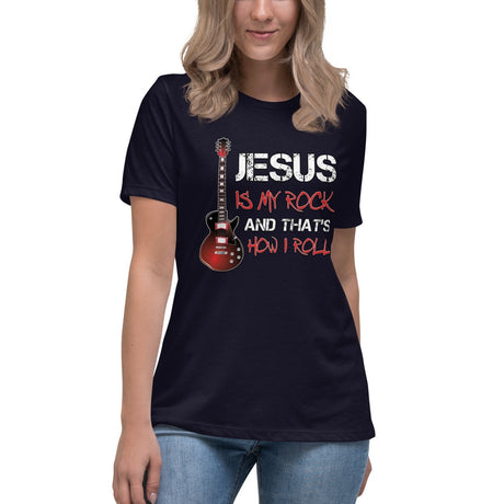 Jesus Is My Rock And That's How I Roll Women's Shirt
