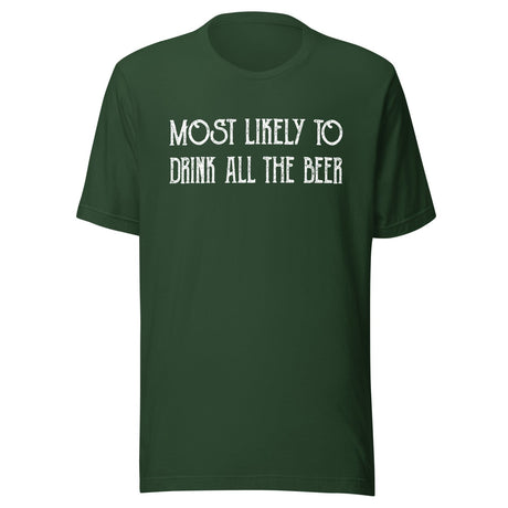 Most Likely To Drink All The Beer Shirt