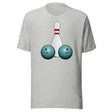 Pin and Two Balls Graphic Bowling Shirt