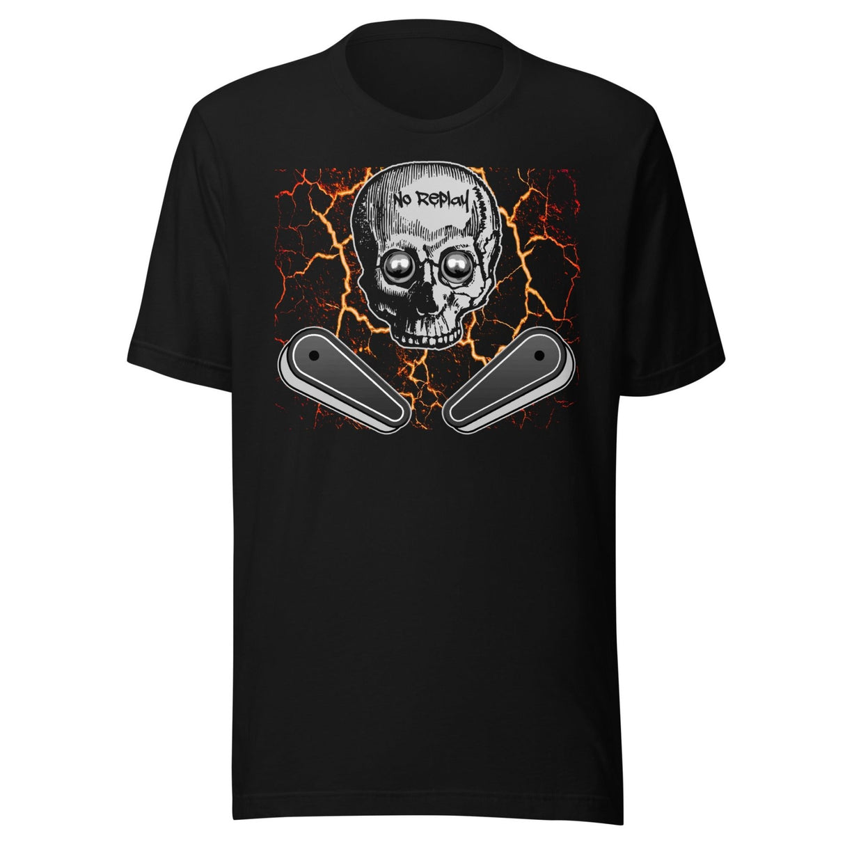 Pinball No Replay Skull Shirt