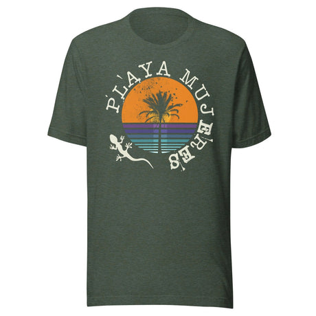 Playa Mujeres Distressed Palm Tree Shirt
