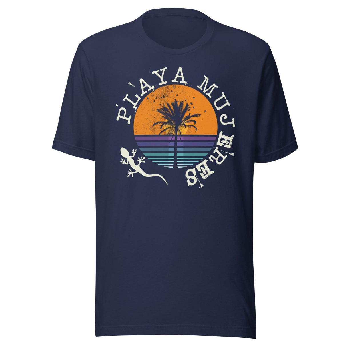 Playa Mujeres Distressed Palm Tree Shirt