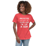 Protected By The Good Lord And A Gun Women's Shirt