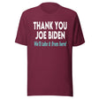 Thank You Joe Biden Shirt
