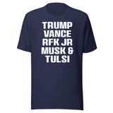 Trump Vance RFK Jr Musk And Tulsi Shirt