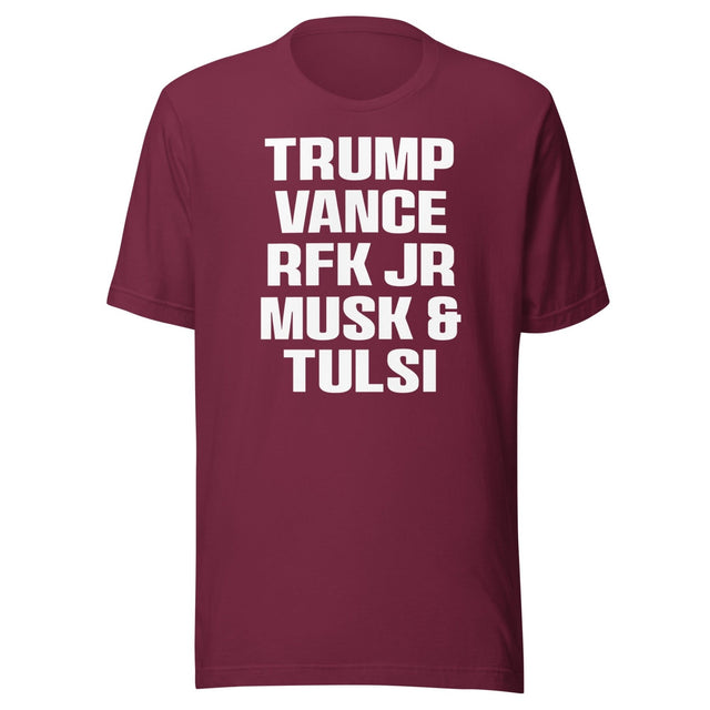 Trump Vance RFK Jr Musk And Tulsi Shirt