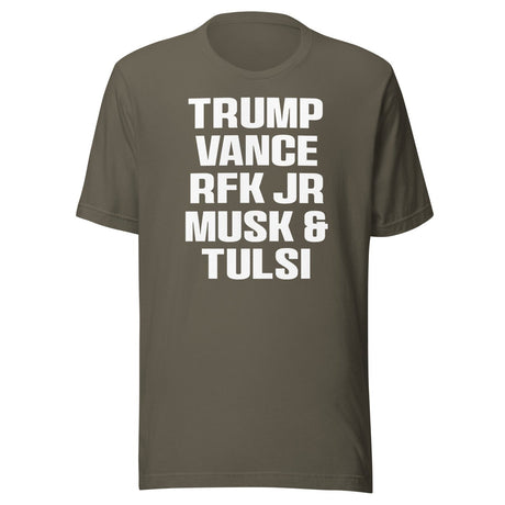 Trump Vance RFK Jr Musk And Tulsi Shirt