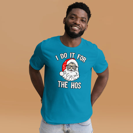 I Do It For The Hos Christmas Santa Men's Shirt