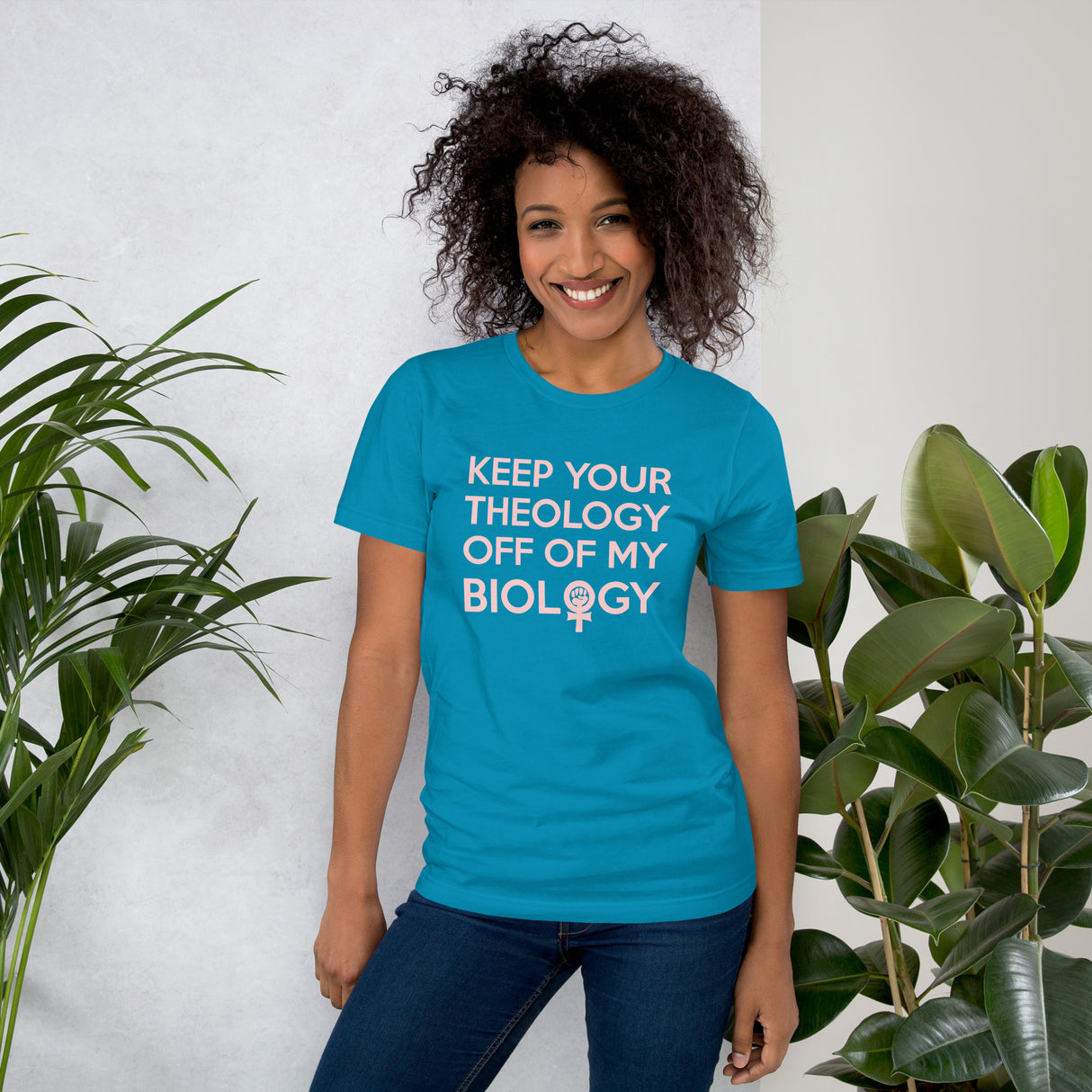 Keep Your Theology Off Of My Biology Women's Shirt
