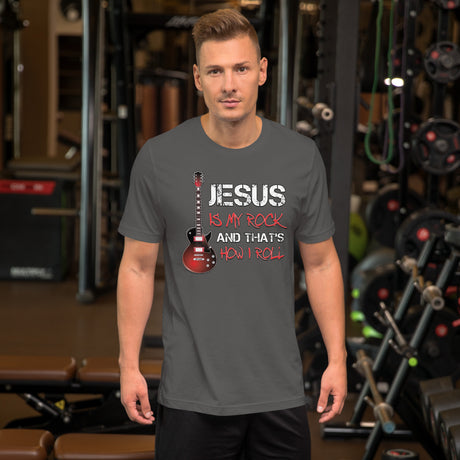 Jesus is My Rock And That's How I Roll Men's Shirt