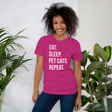 Eat Sleep Pet Cats Repeat Women's Shirt