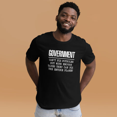 Government Can't Fix Potholes Men's Shirt