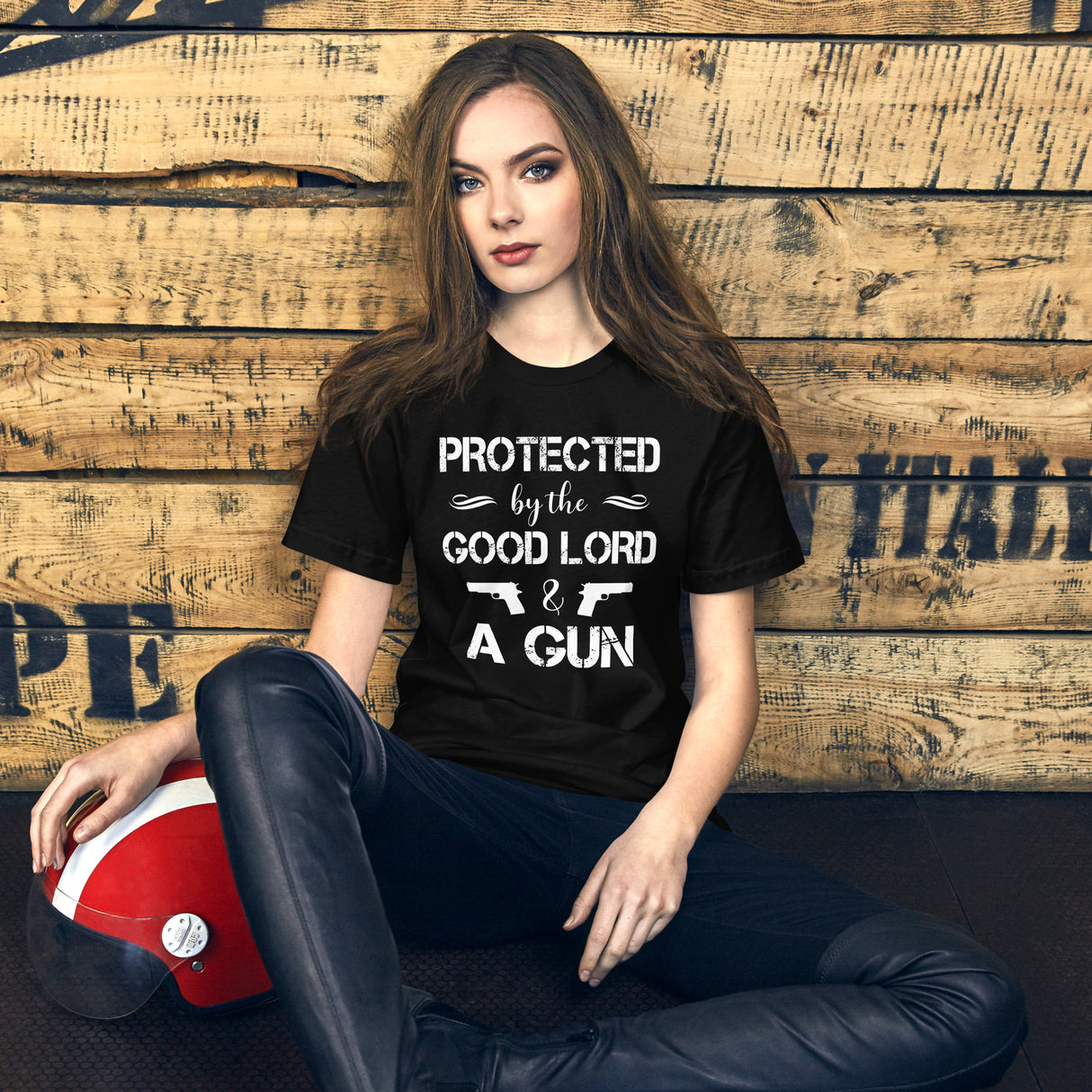 Protected By The Good Lord and a Gun Women's Shirt
