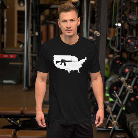 AR-15 USA Map Men's Shirt