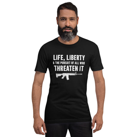 Life Liberty and Those Who Threaten it Men's Gun Shirt