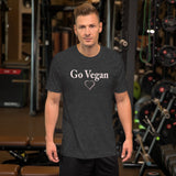 Go Vegan Pink Heart Men's Shirt