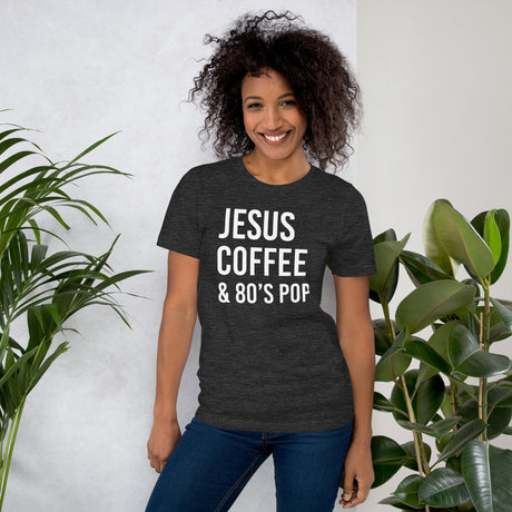 Jesus Coffee and 80's Pop Women's Shirt