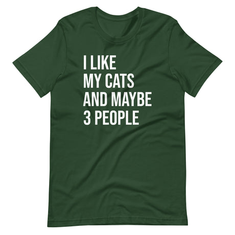 I Like Cats and Maybe 3 People Shirt