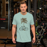 Beach Bike And Palm Tree Men's Shirt