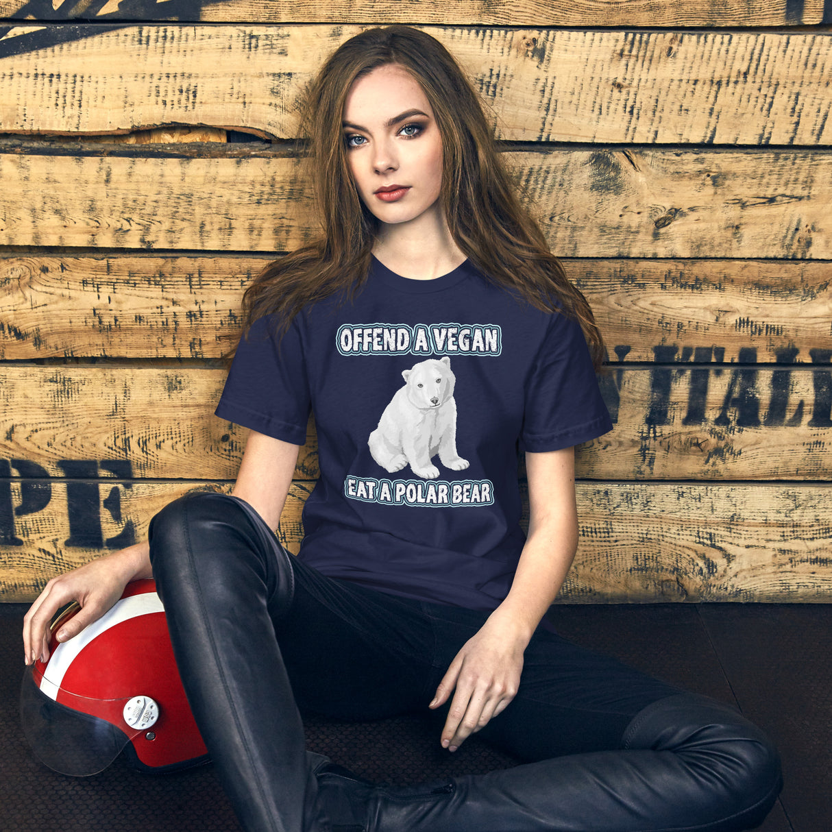 Offend a Vegan Eat a Polar Bear Women's Shirt