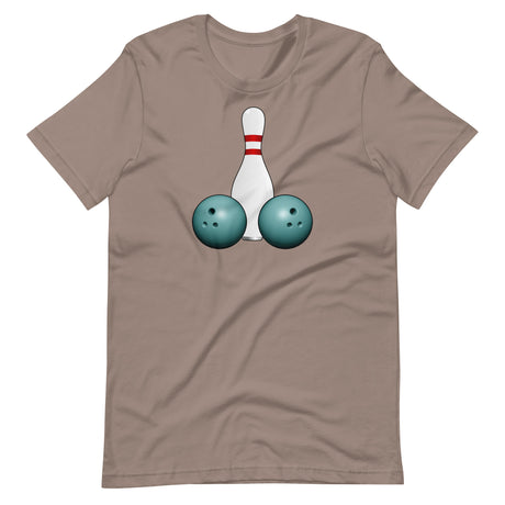 Pin and Two Balls Graphic Bowling Shirt