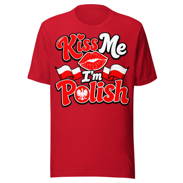 Kiss Me I'm Polish Shirt - Red